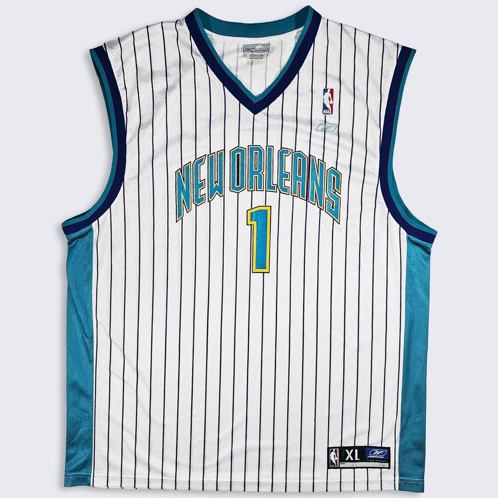 New Orleans Hornets Vintage Y2K Baron Davis Reebok Basketball Jersey